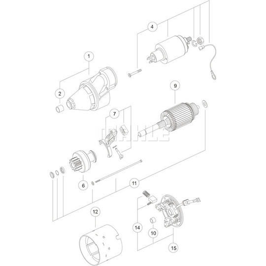 MS 414 - Startmotor 