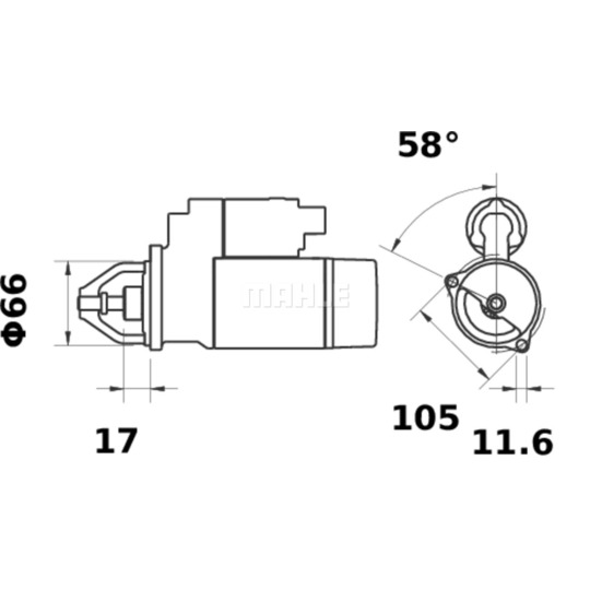 MS 414 - Startmotor 