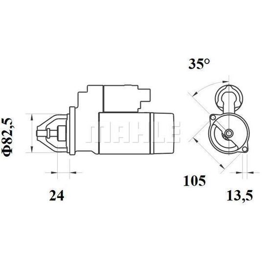 MS 725 - Startmotor 