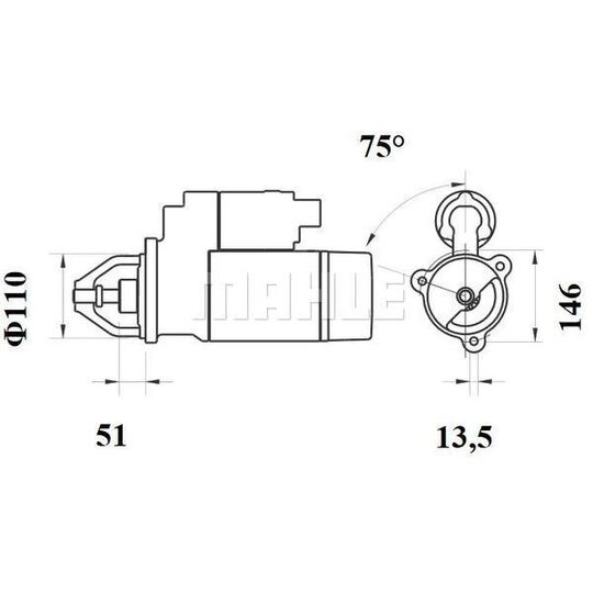 MS 767 - Startmotor 