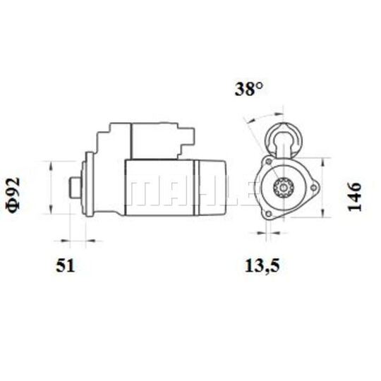 MS 770 - Startmotor 