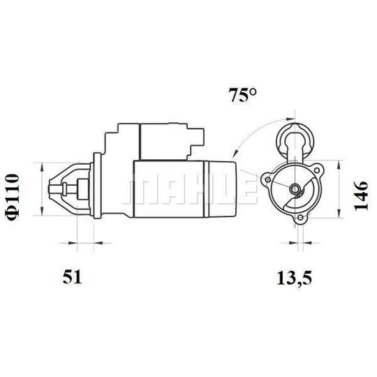 MS 768 - Startmotor 