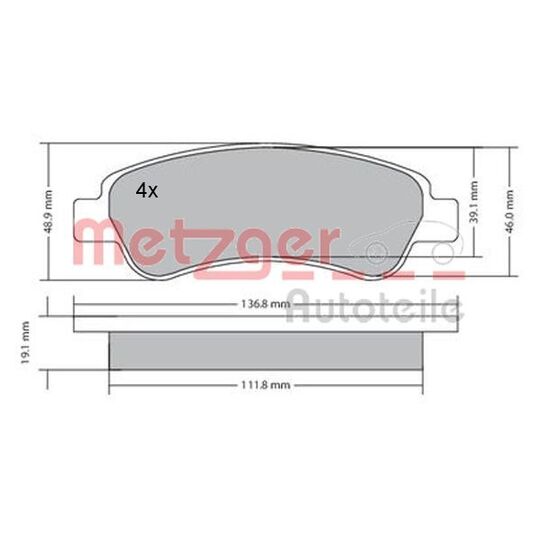 1170085 - Brake Pad Set, disc brake 