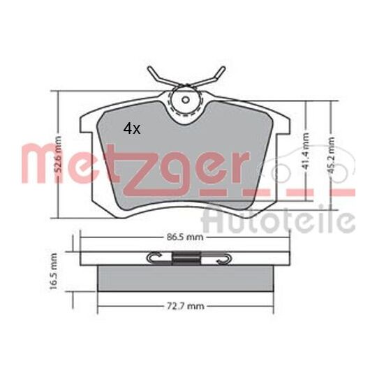 1170207 - Brake Pad Set, disc brake 