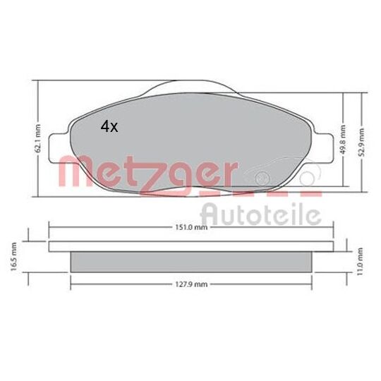 1170194 - Brake Pad Set, disc brake 