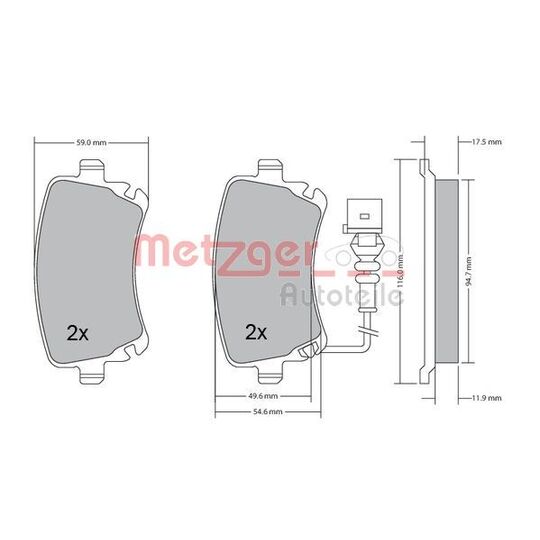 1170190 - Brake Pad Set, disc brake 