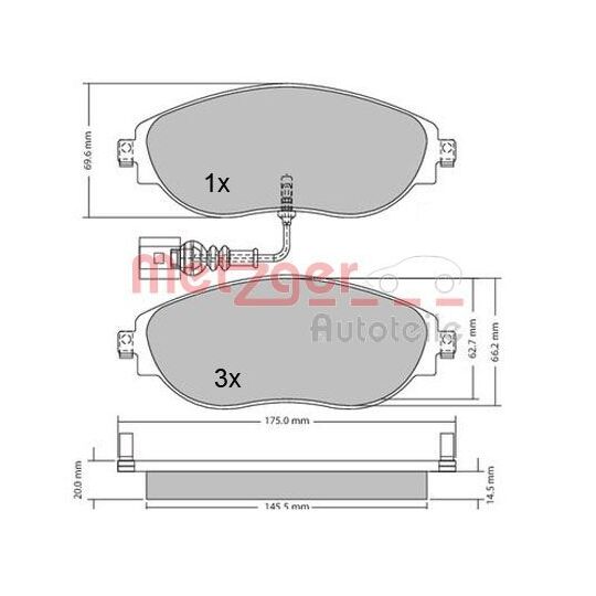 1170173 - Brake Pad Set, disc brake 