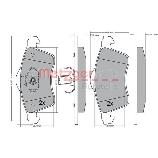 1170218 - Brake Pad Set, disc brake 