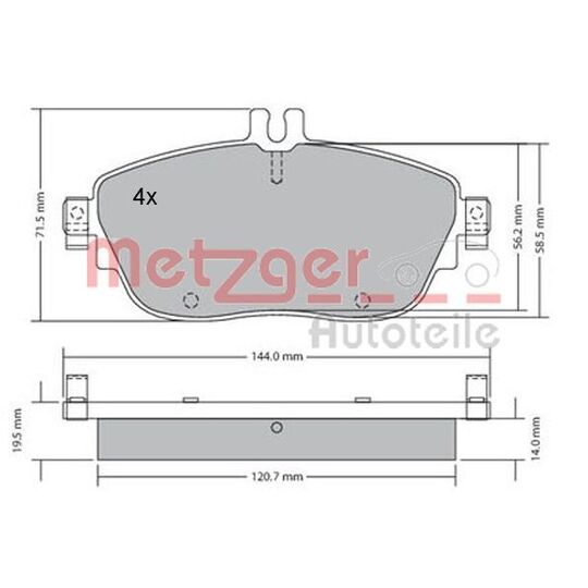 1170215 - Brake Pad Set, disc brake 