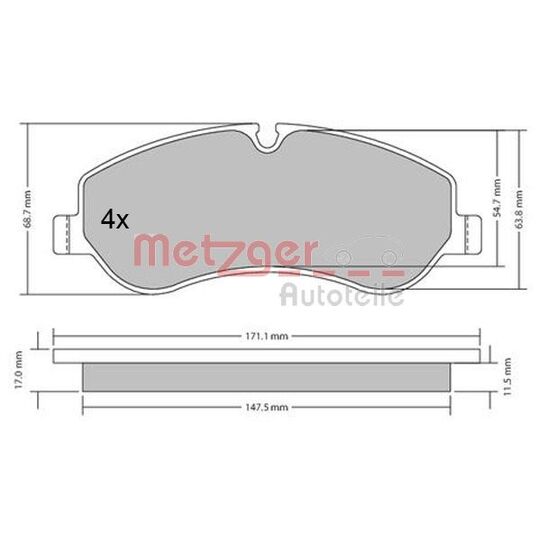 1170349 - Brake Pad Set, disc brake 