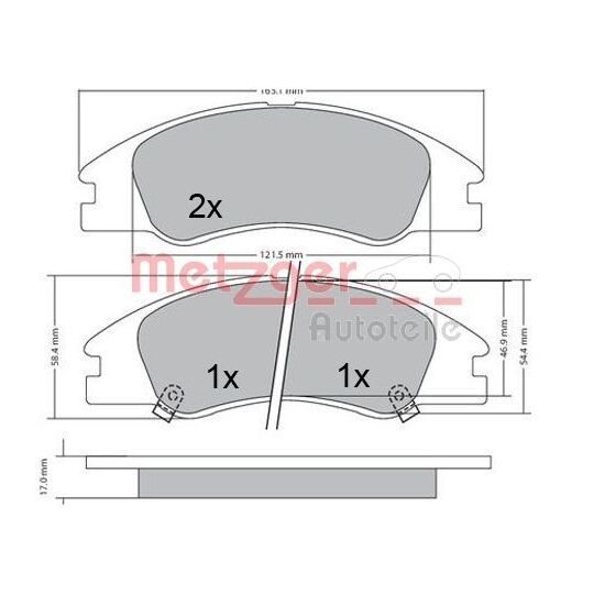 1170540 - Brake Pad Set, disc brake 