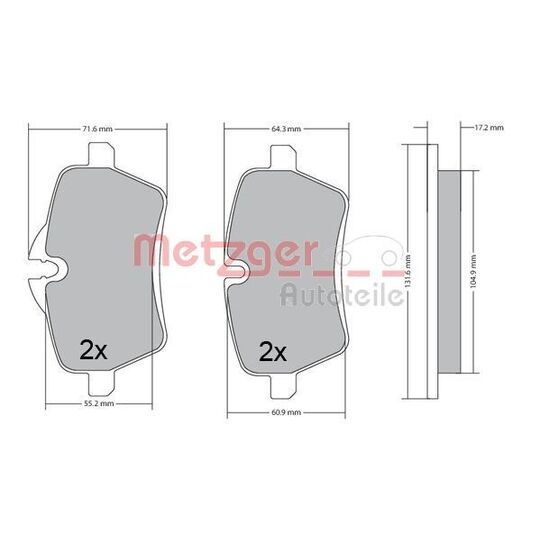 1170561 - Brake Pad Set, disc brake 