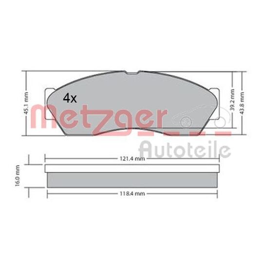 1170590 - Brake Pad Set, disc brake 