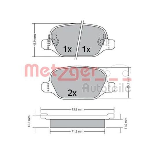 1170680 - Brake Pad Set, disc brake 