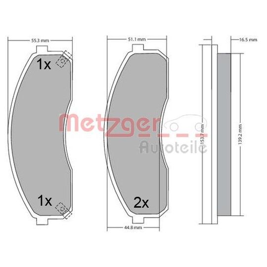 1170670 - Brake Pad Set, disc brake 