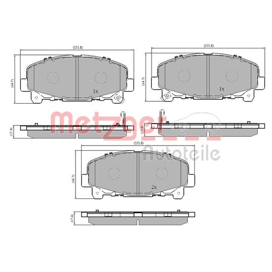 1170840 - Brake Pad Set, disc brake 