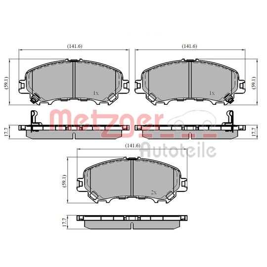 1170835 - Brake Pad Set, disc brake 