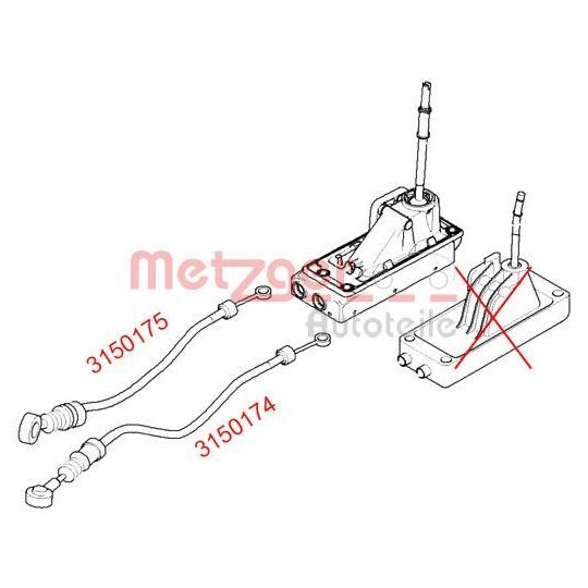 3150175 - Vajer, manuell transmission 