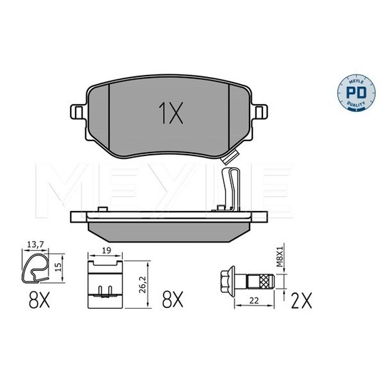 025 228 6118/PD - Brake Pad Set, disc brake 