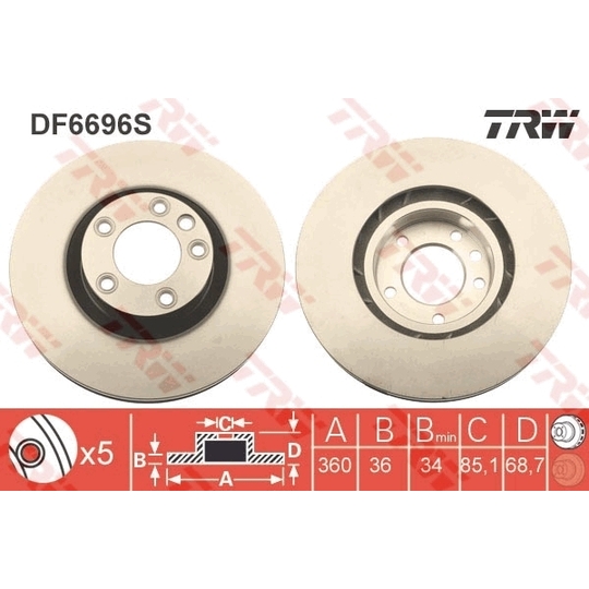 DF6696S - Brake Disc 