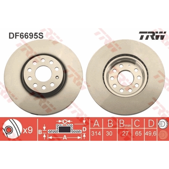 DF6695S - Brake Disc 