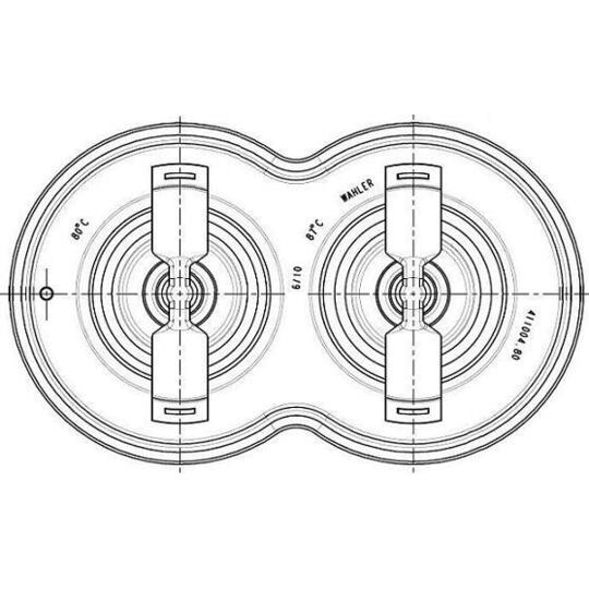 411004.80D - Thermostat, coolant 