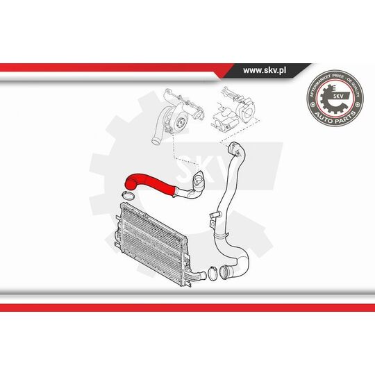 43SKV208 - Charger Air Hose 