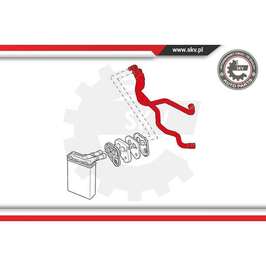 43SKV804 - Hose, heat exchange heating 