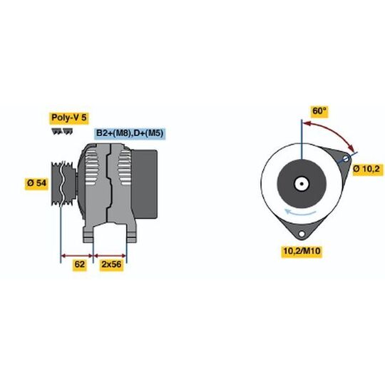 0 124 225 041 - Alternator 