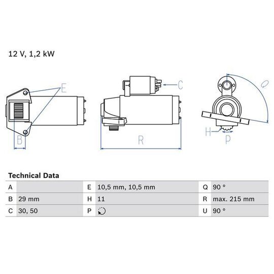 0 986 023 570 - Startmotor 