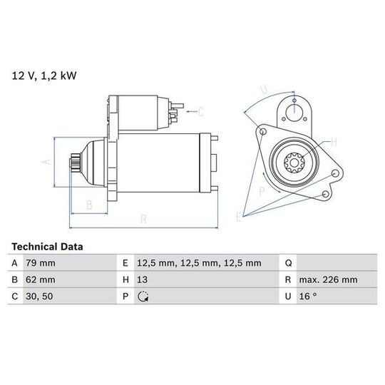 0 986 029 140 - Startmotor 