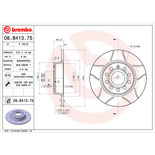 08.B413.75 - Piduriketas 