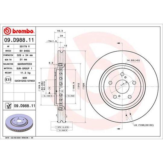 09.D988.11 - Brake Disc 