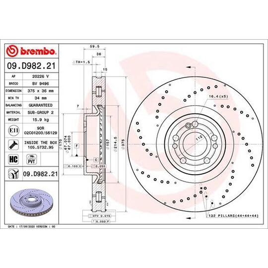 09.D982.21 - Brake Disc 