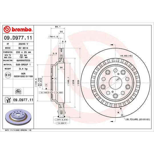 09.D977.11 - Brake Disc 