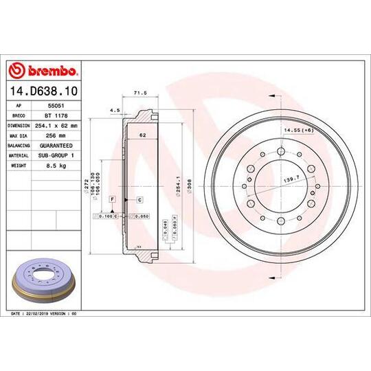 14.D638.10 - Brake Drum 