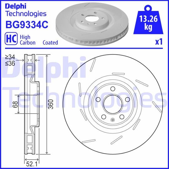 BG9334C - Brake Disc 