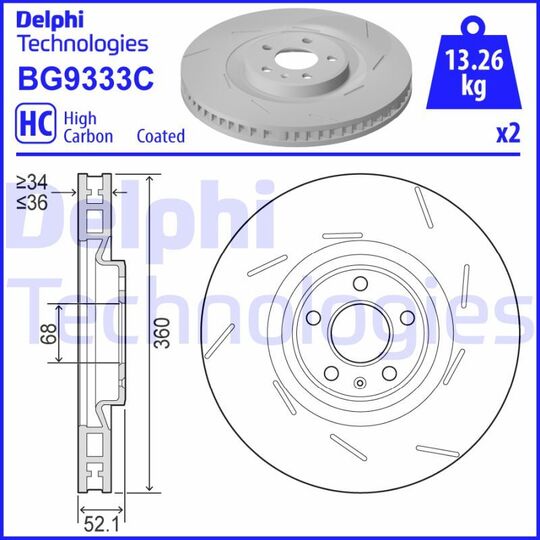 BG9333C - Brake Disc 