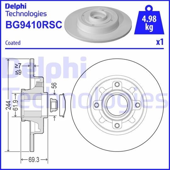 BG9410RSC - Brake Disc 