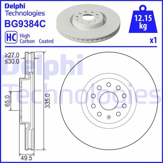 BG9384C - Brake Disc 