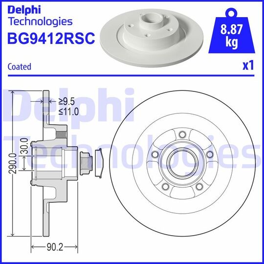 BG9412RSC - Brake Disc 