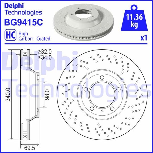 BG9415C - Brake Disc 