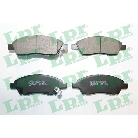 05P1686 - Brake Pad Set, disc brake 