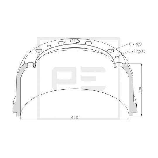 016.412-00A - Brake Drum 