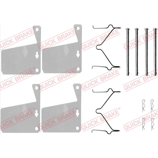 109-0960 - Brake pad fitting set 