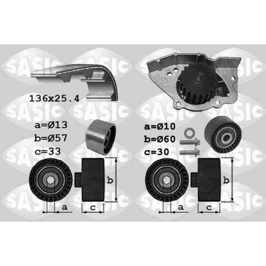 3900041 - Vattenpump + kuggremssats 