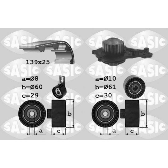 3900042 - Water Pump & Timing Belt Set 