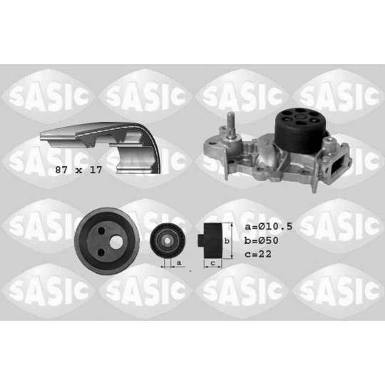 3904028 - Water Pump & Timing Belt Set 