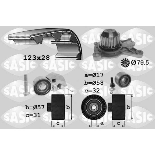 3906075 - Water Pump & Timing Belt Set 