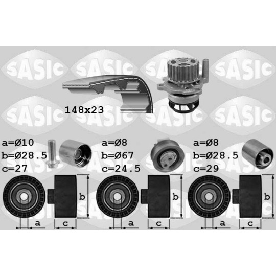 3906057 - Water Pump & Timing Belt Set 